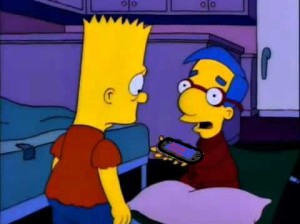 "Bart ¿Te acuerdas de la N-Gage? ¡Volvió! ¡En forma de Vita!"